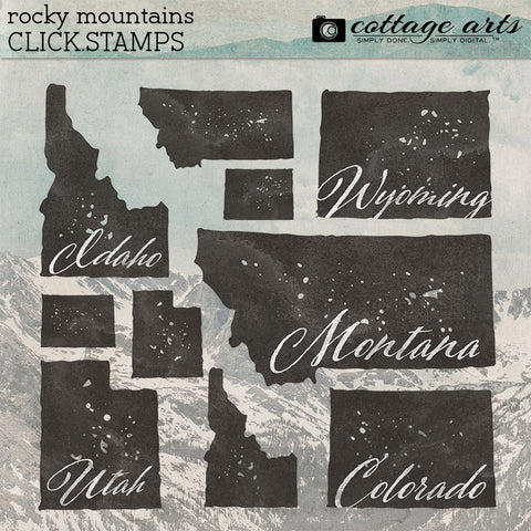 Rocky Mountains Click.Stamps