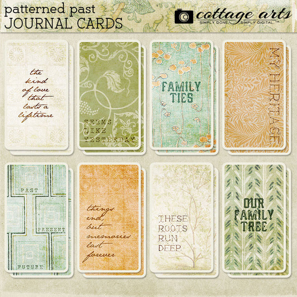 Patterned Past Journal Cards