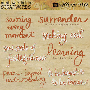 Sunflower Fields Scrap.Words