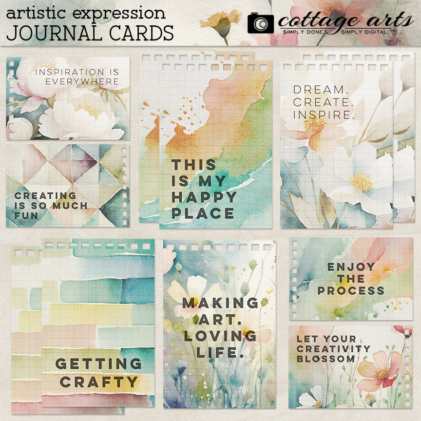 Artistic Expression Journal Cards