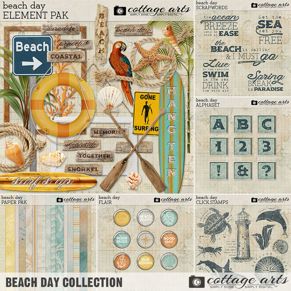 Beach Day Click.Stamps