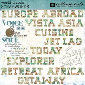 World Travels Scrap.Words
