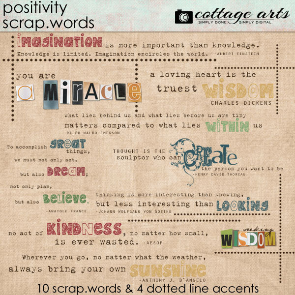 Positivity Scrap.Words