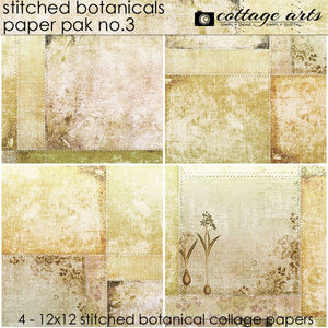 Stitched Botanicals 3 Paper Pak
