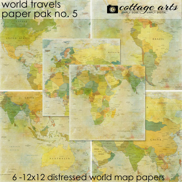 World Travels 5 Paper Pak