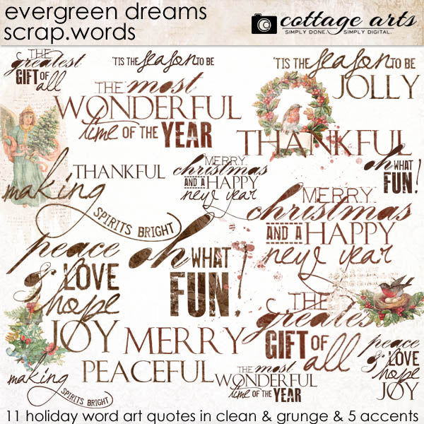 Evergreen Dreams Scrap.Words