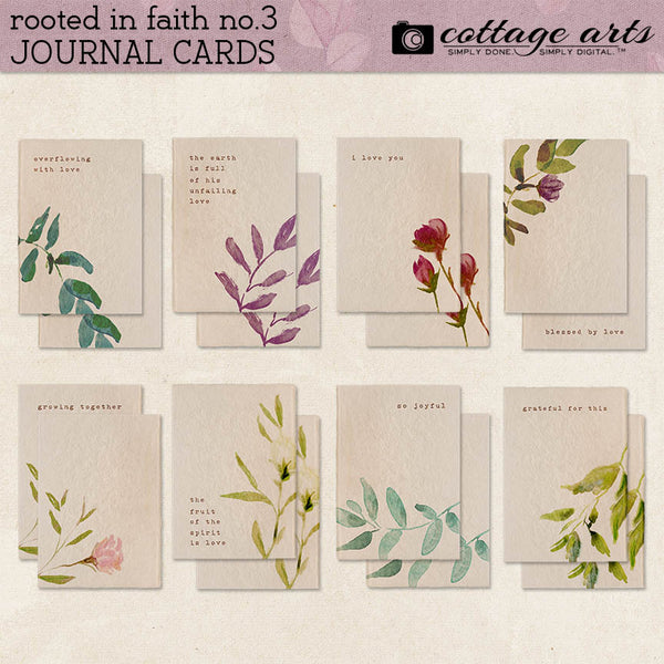 Rooted In Faith 3 Journal Cards