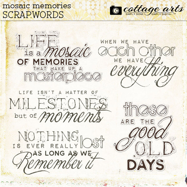Mosaic Memories Scrap.Words
