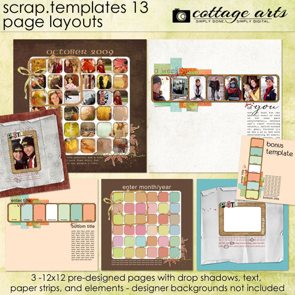 Scrap Templates 13 - Page Layouts
