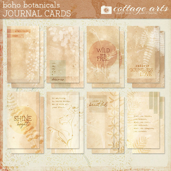 Boho Botanicals Journal Cards