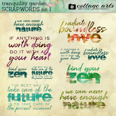 Tranquility Garden Scrap.Words 1