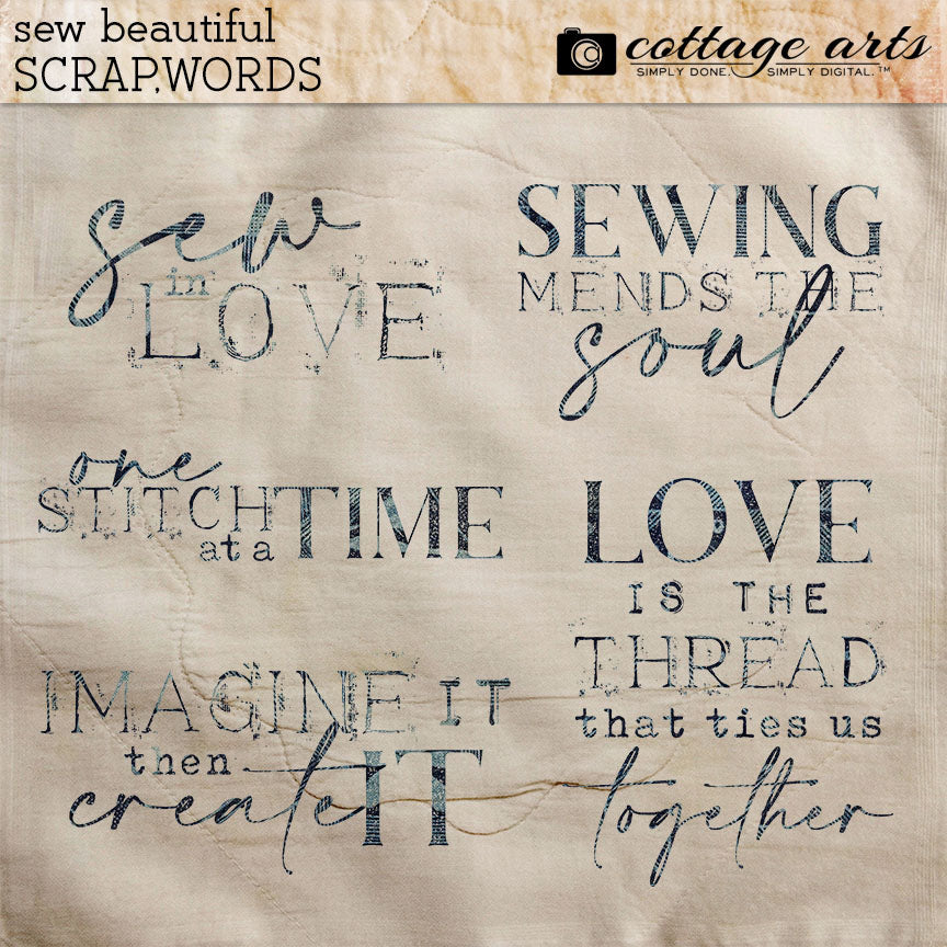 Sew Beautiful Scrap.Words