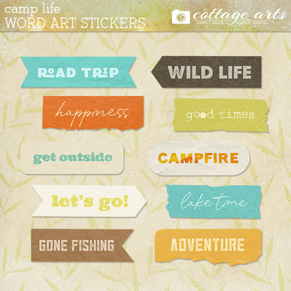 Camp Life Word Stickers