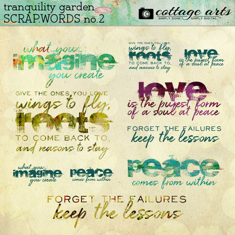Tranquility Garden Scrap.Words 2