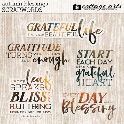 Autumn Blessings Scrap.Words
