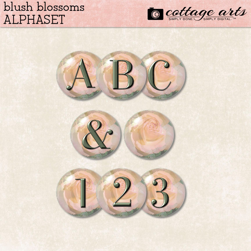 Blush Blossoms AlphaSet