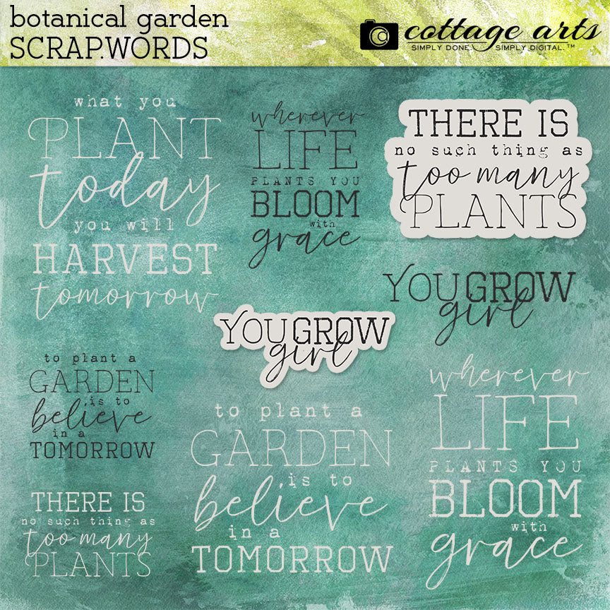 Botanical Garden Scrap.Words