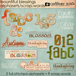 Bountiful Blessings Word Art/AlphaSets