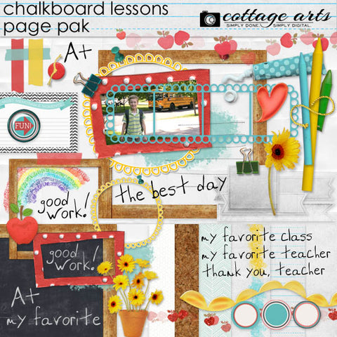 Chalkboard Lessons Page Pak