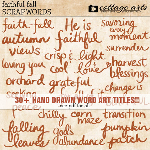 Faithful Fall Scrap.Words
