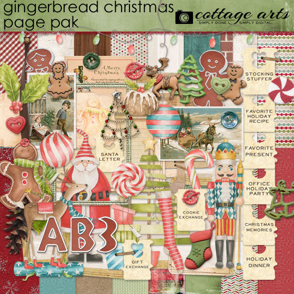 Gingerbread Christmas Page Pak