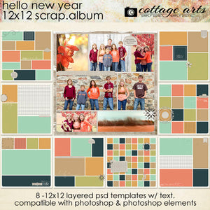 Hello New Year 12x12 Scrap.Album