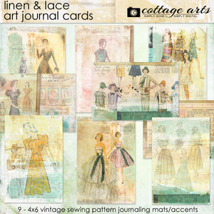 Linens & Lace Art Journal Cards