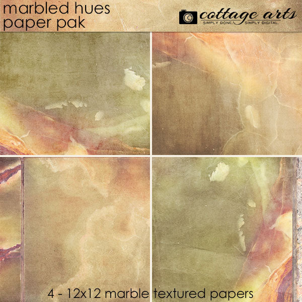 Marbled Hues Paper Pak