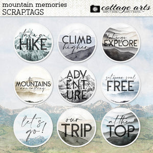 Mountain Memories Scrap.Tags
