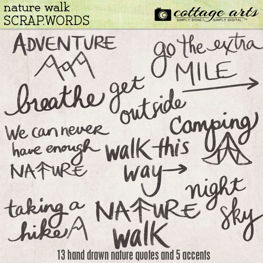 Nature Walk Scrap.Words
