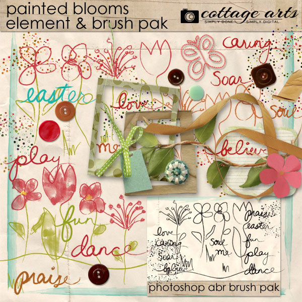 Painted Blooms Element Pak w/Brushes