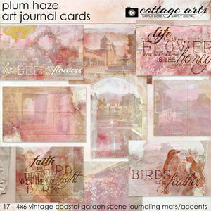 Plum Haze Art Journal Cards