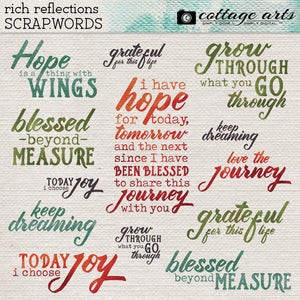 Rich Reflections Scrap.Words