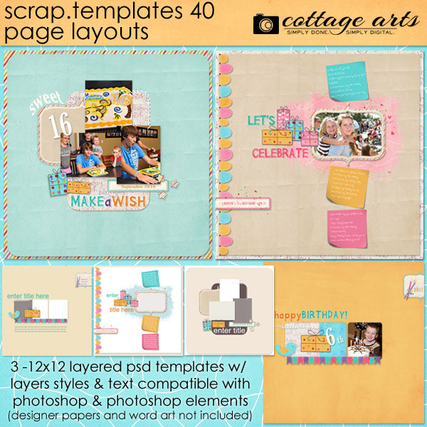 Scrap Templates 40 - Page Layouts