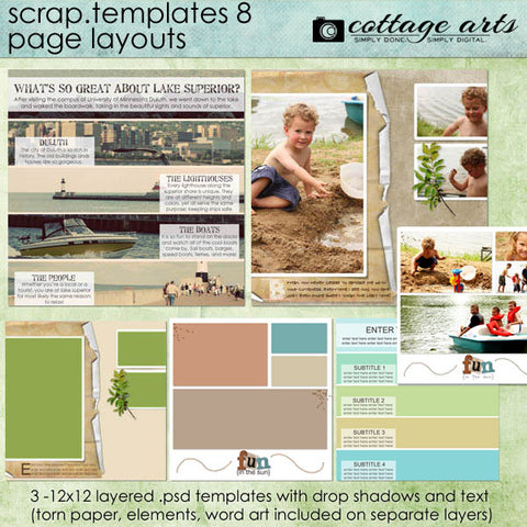 Scrap Templates 8 - Page Layouts
