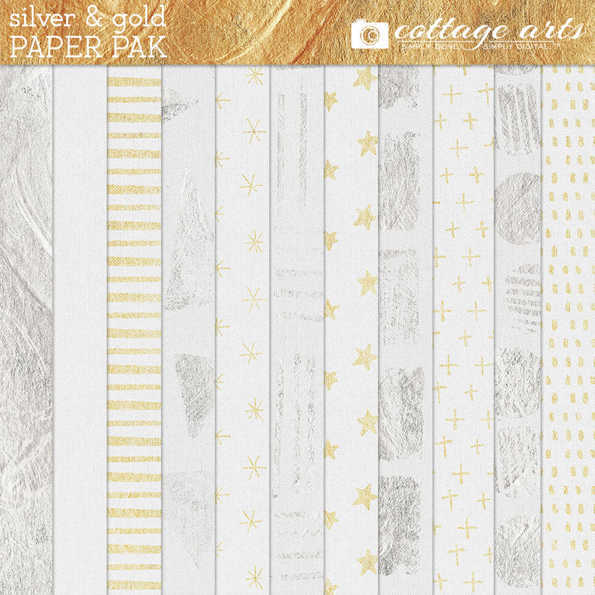 Silver and Gold Paper Pak