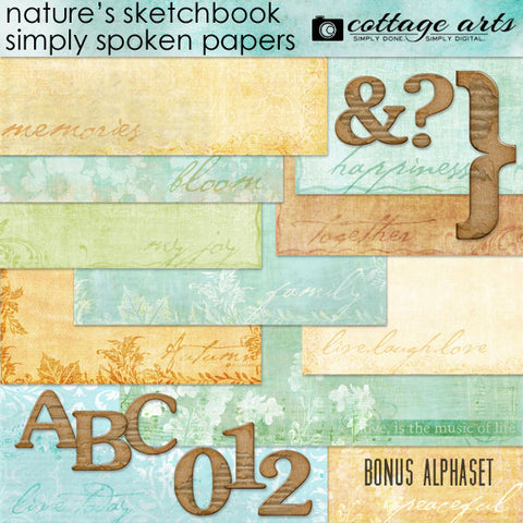 Nature's Sketchbook Paper Pak 4 - Simply Spoken