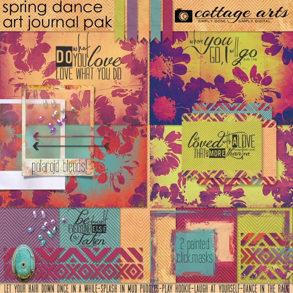 Spring Dance Art Journal Page Pak