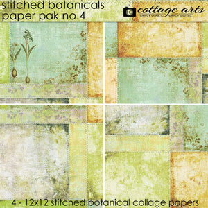 Stitched Botanicals 4 Paper Pak