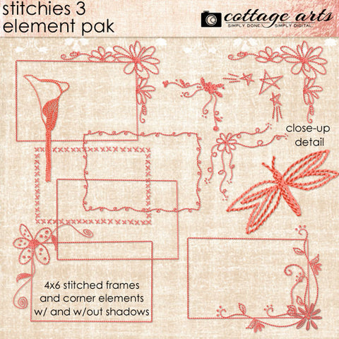 Stitchies 3 Embroidery Pak