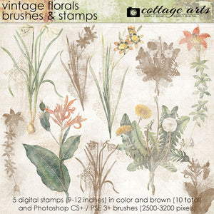 Vintage Florals Brushes & Stamps