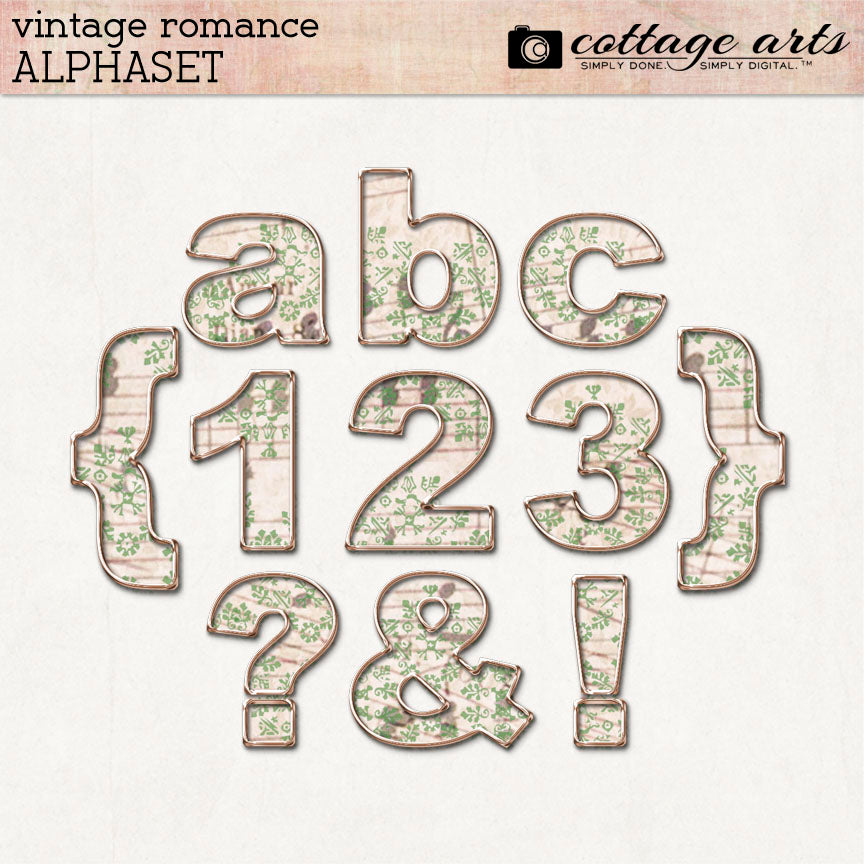 Vintage Romance AlphaSet