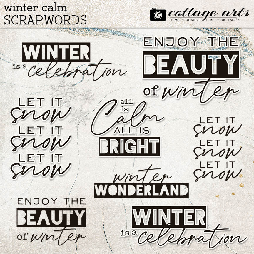 Winter Calm Scrap.Words