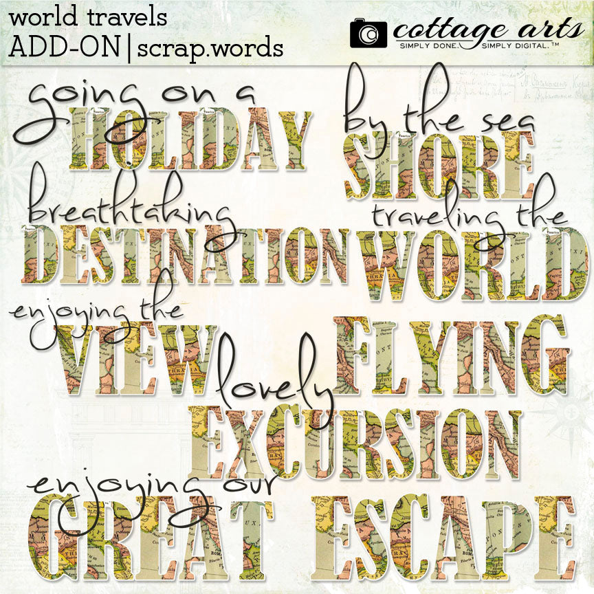 World Travels Add-on Scrap.Words
