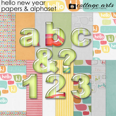 Hello New Year Papers & AlphaSet