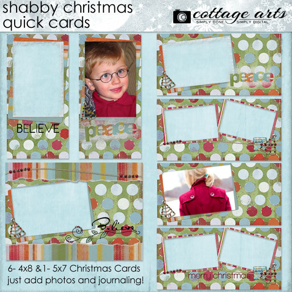 Shabby Christmas Quick Cards
