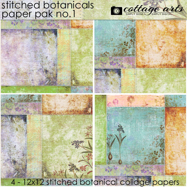 Stitched Botanicals 1 Paper Pak