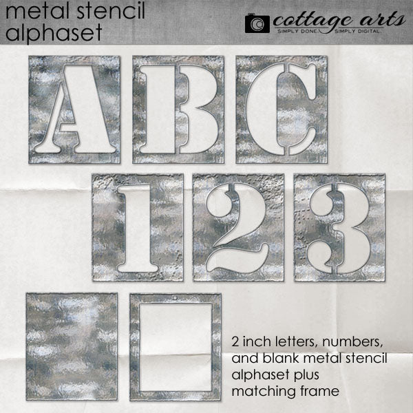 Metal Stencil Alphaset