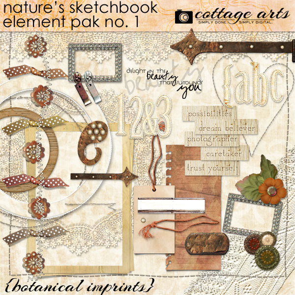 Nature's Sketchbook - Elements 1 - Botanical Imprints