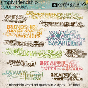 Simply Friendship Scrap.Words